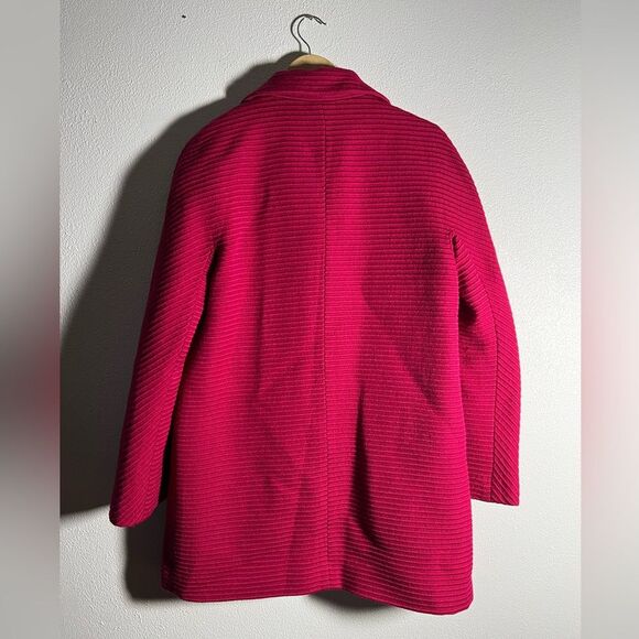 Talbots cranberry red wool blend coat jacket size 12 - Picture 3 of 6